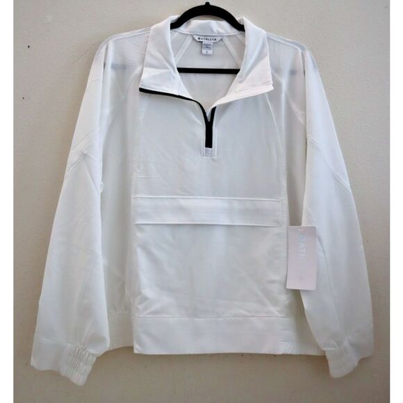 Athleta 587894 Women's Sz Large White Boundless Lightweight Popover Jacket - Picture 1 of 10